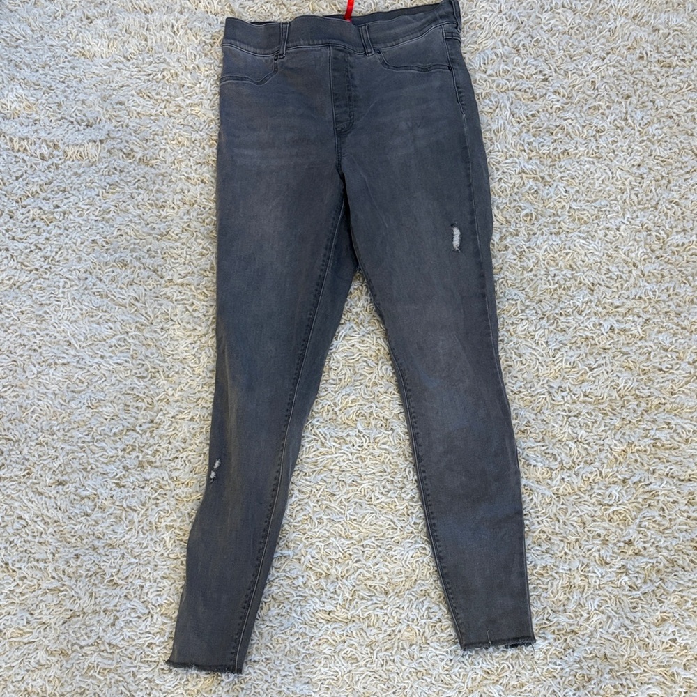 Spanx Gray Skinny Jeans Large Tall